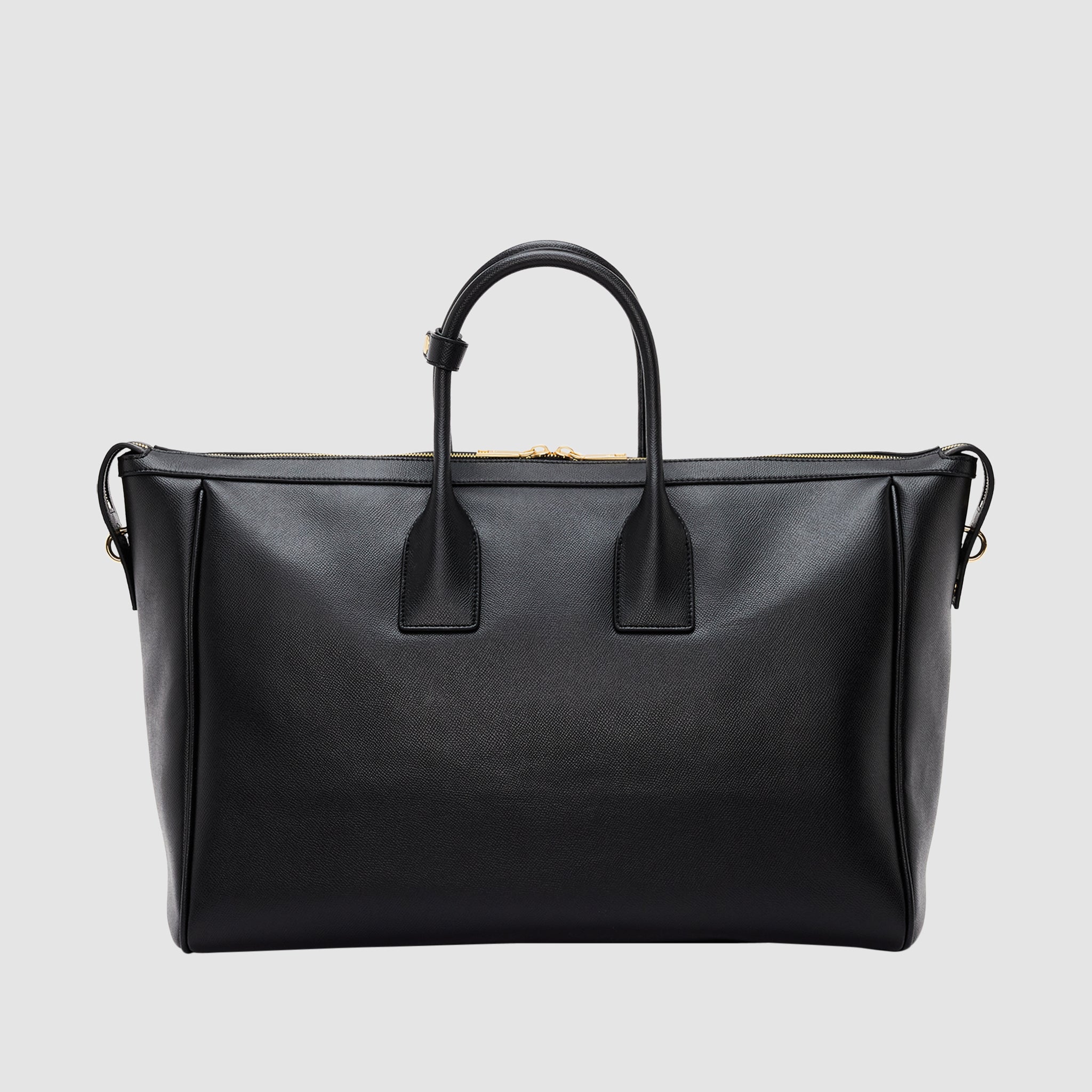 Personalised Essential Weekender Bag Recycled Saffiano Black with ...