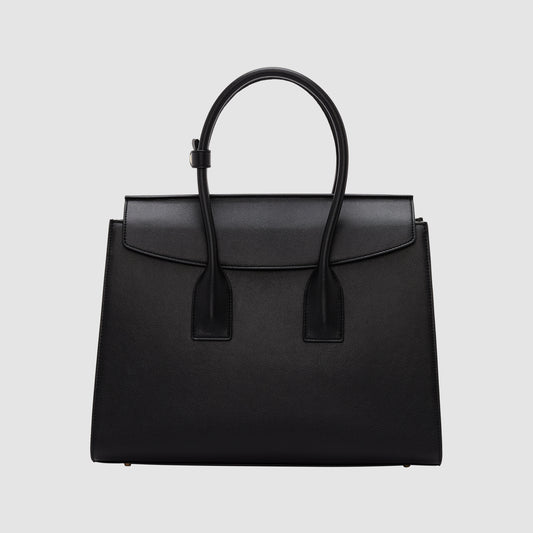 Essential Work Tote Recycled Saffiano Black