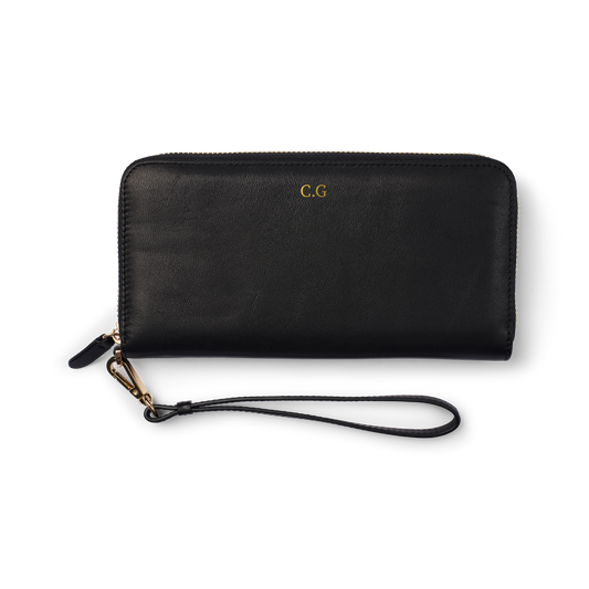Crescent Continental Wallet Nappa Leather Black