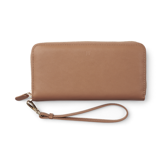 Crescent Continental Wallet Nappa Leather Rich Tan