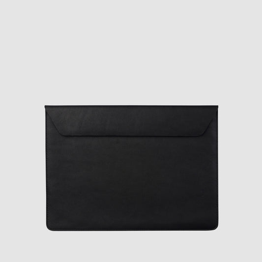 Crescent 13 Inch Laptop Sleeve Nappa Leather  Black