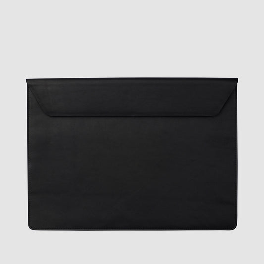 Crescent 15 Inch Laptop Sleeve Nappa Leather  Black