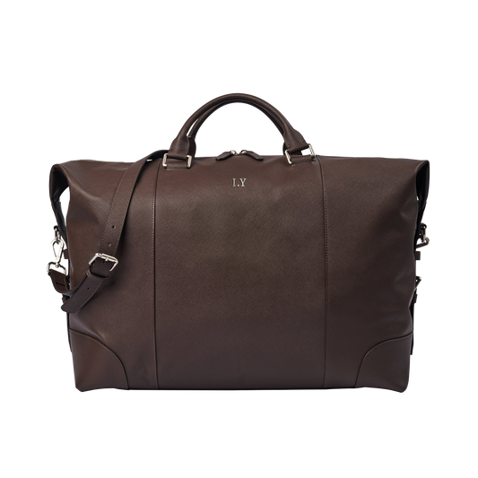 Overnight Bag Espresso Saffiano Leather