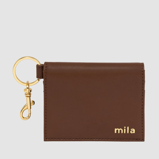 Mila Folded CC Keyring Cocoa