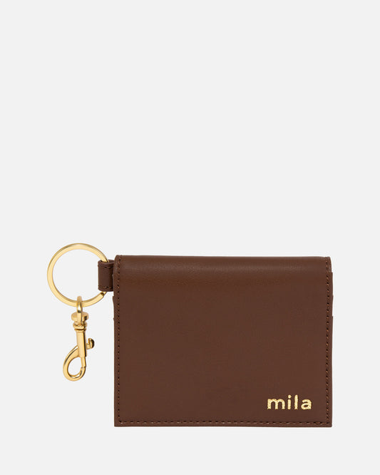 Mila Folded CC Keyring Cocoa