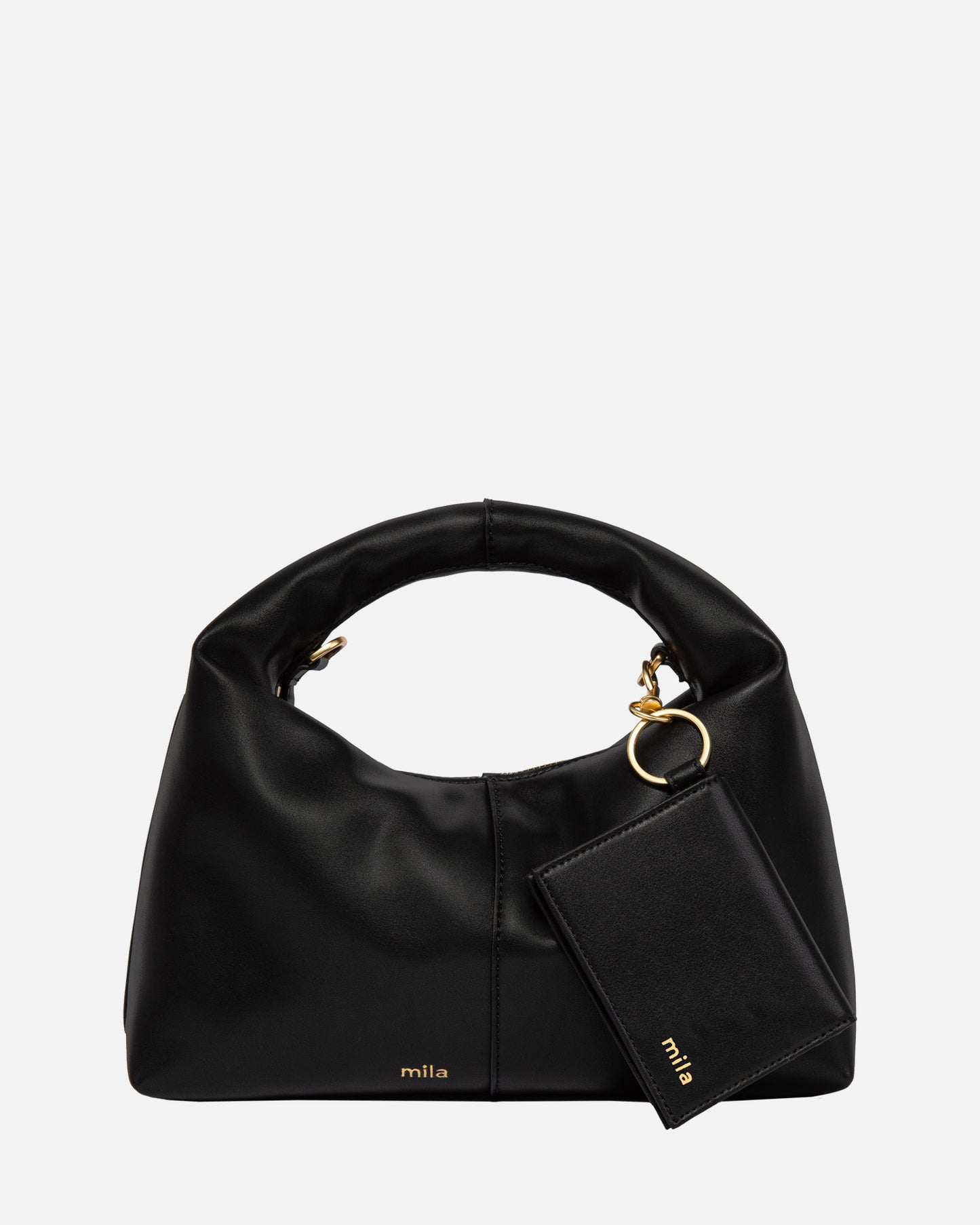 Mila Folded CC Keyring Black