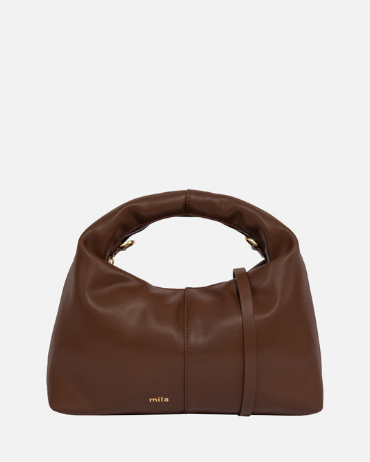 Mila Mini Hobo Shoulder Bag Cocoa