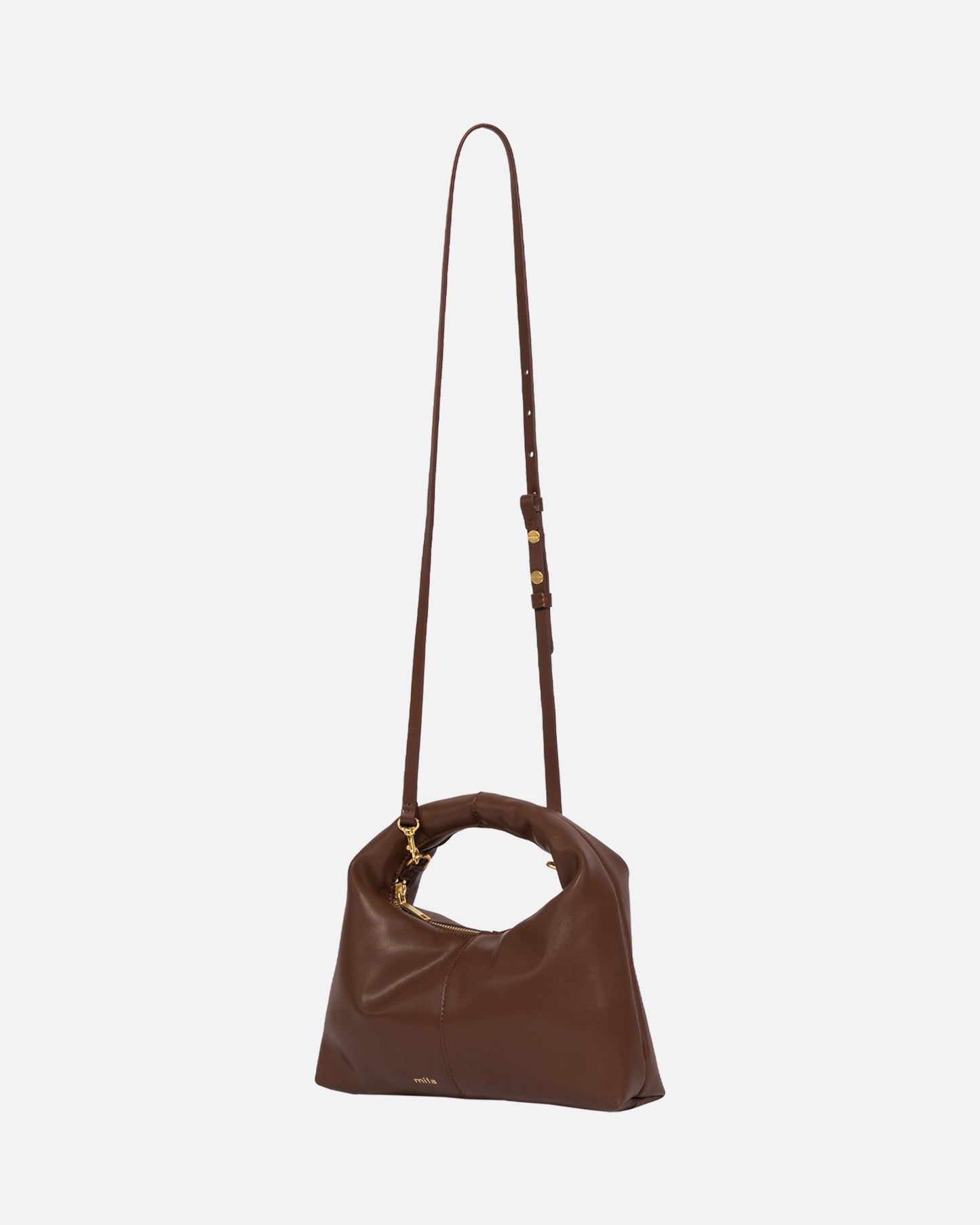 Mila Mini Hobo Shoulder Bag Cocoa