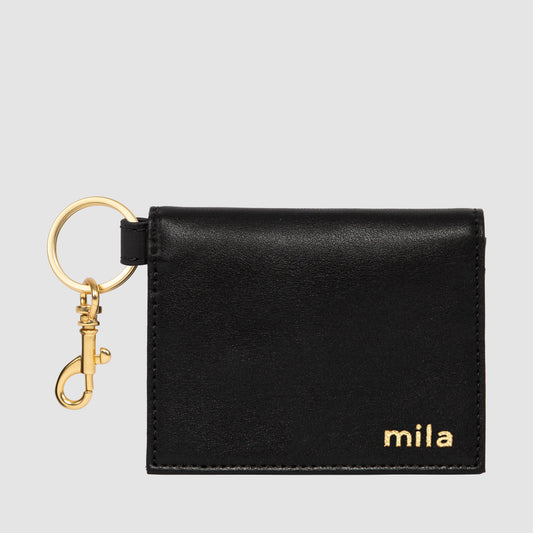 Mila Folded CC Keyring Black