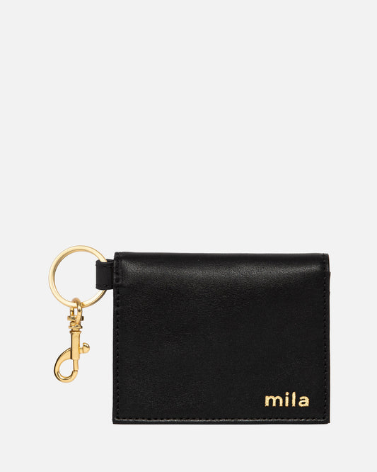 Mila Folded CC Keyring Black