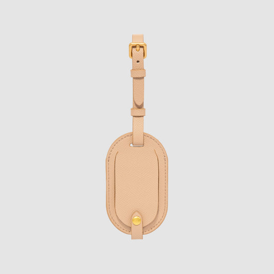 Essentials Round Luggage Tag Pecan