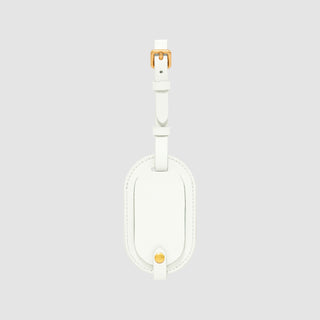 Essentials Round Luggage Tag Pure White