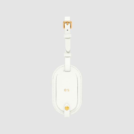 Essentials Round Luggage Tag Pure White