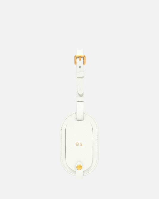 Essentials Round Luggage Tag Pure White