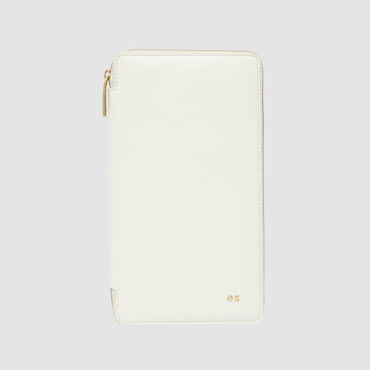 Essentials Zip Travel Wallet Pure White