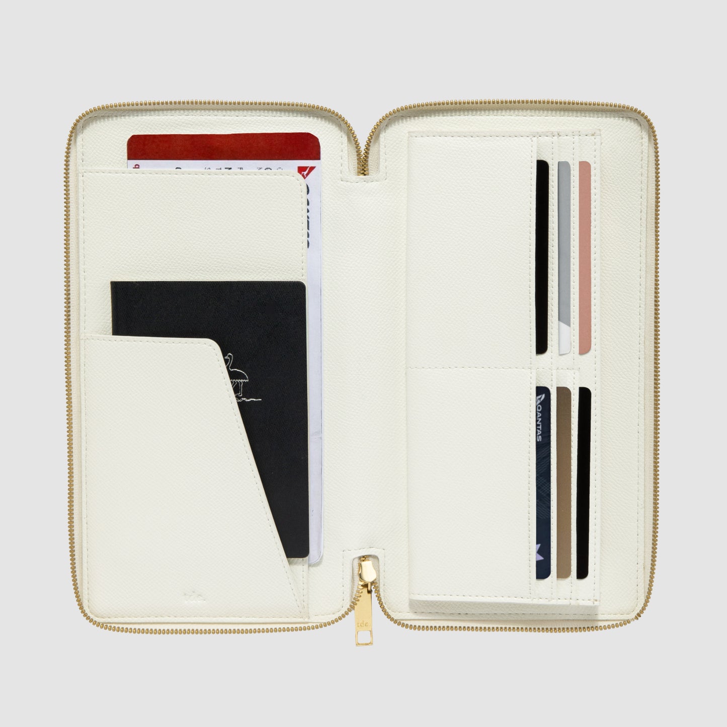 Essentials Zip Travel Wallet Pure White
