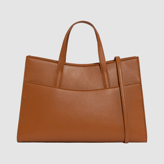 Tote Bags Personalised Leather Black Vanilla Tan TDE