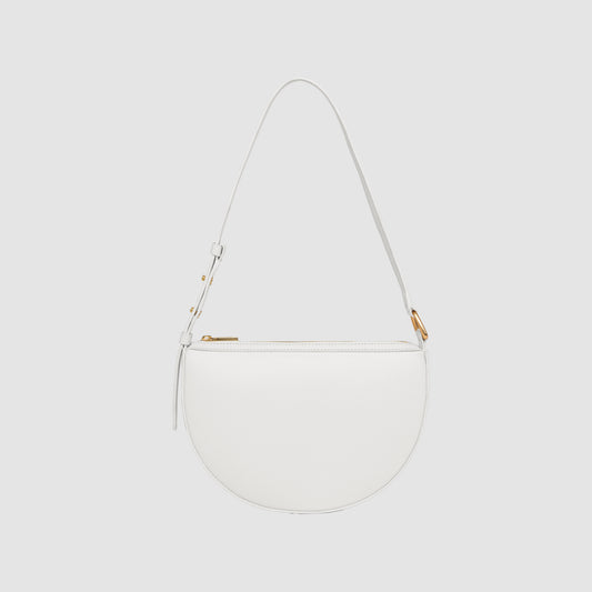 Timeless Zip Top Shoulder Bag Pure White