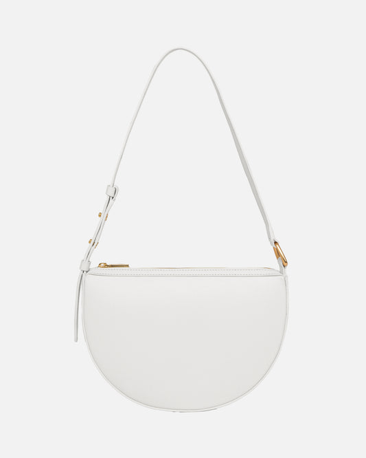 Timeless Zip Top Shoulder Bag Pure White