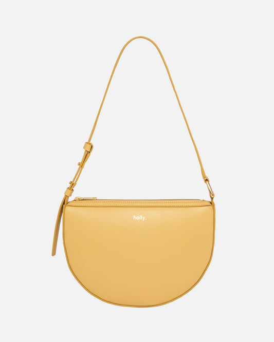 Timeless Zip Top Shoulder Bag Dark Sand