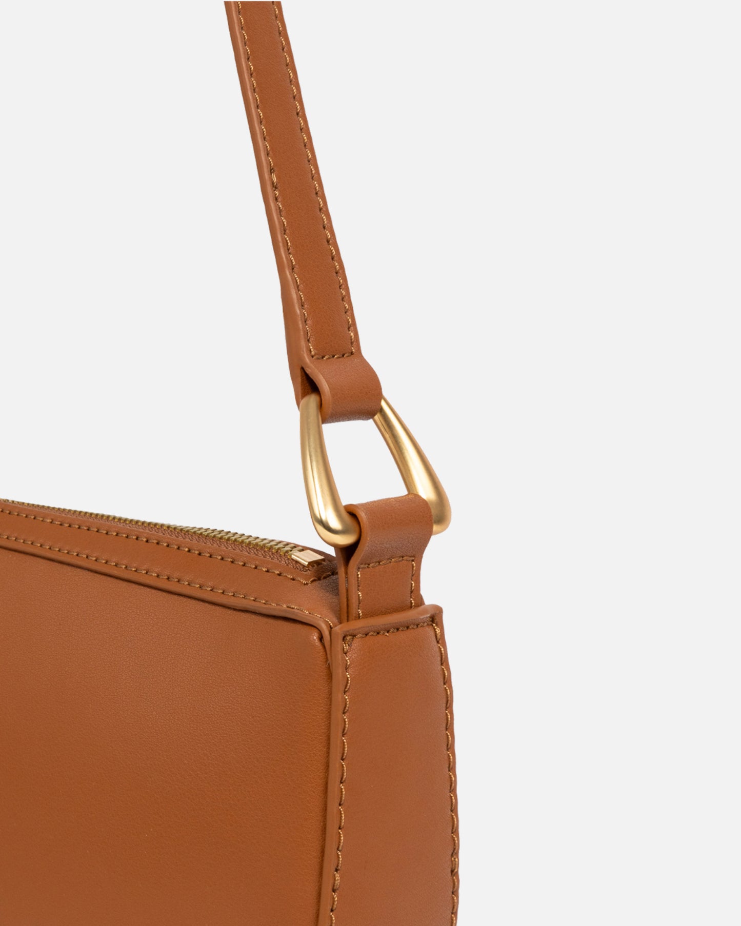 Timeless Zip Top Shoulder Bag Tan