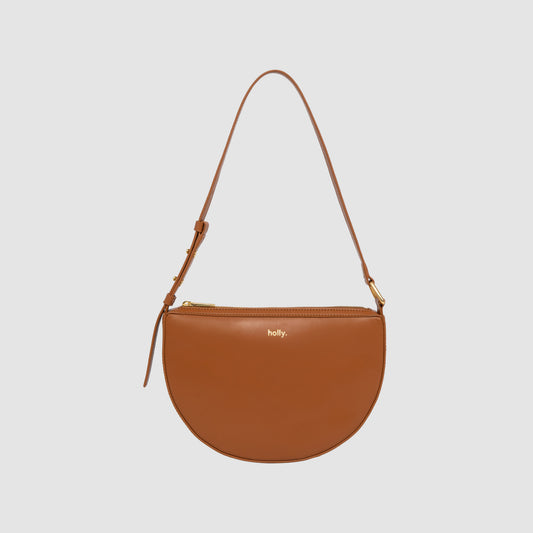 Timeless Zip Top Shoulder Bag Tan