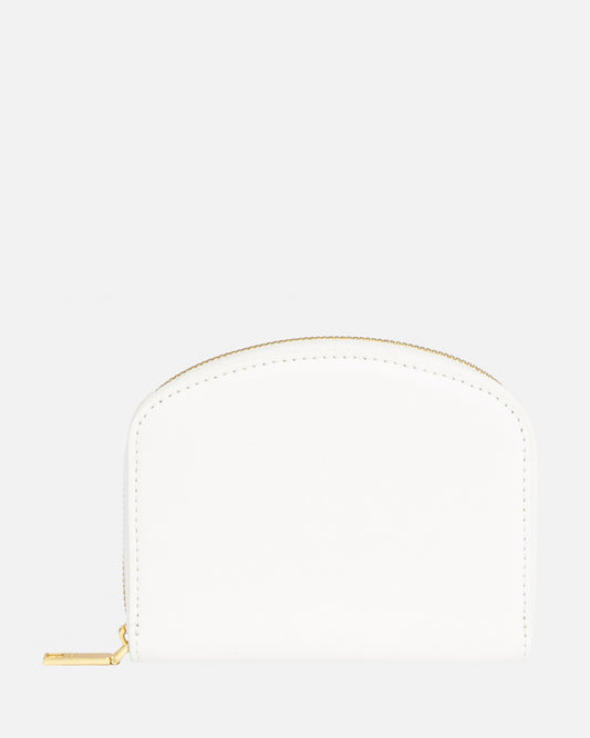 Timeless Small Zip Wallet Pure White