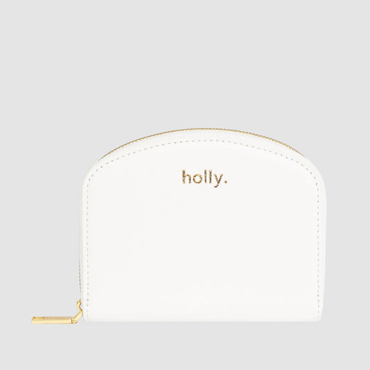 Timeless Small Zip Wallet Pure White