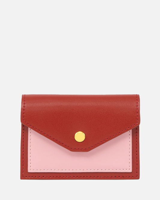 Elsa Envelope Wallet Scarlet with Peony