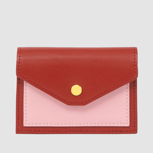 Elsa Envelope Wallet Scarlet with Peony