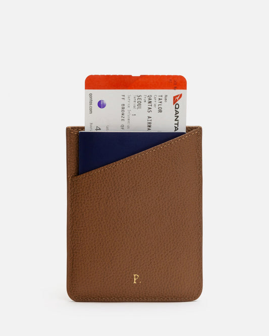 Piper Passport Cover Dark Tan