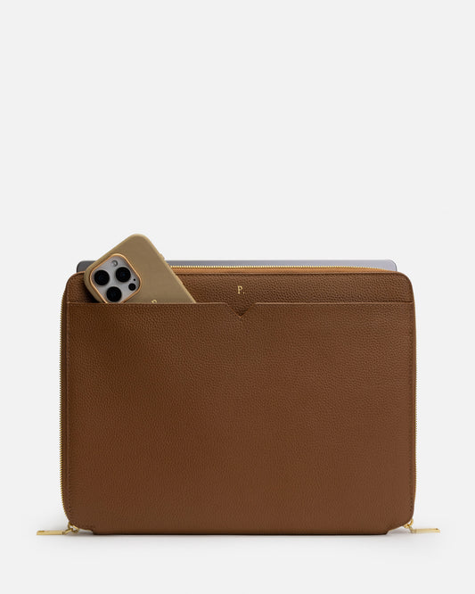 Piper 14 Inch Laptop Cover Dark Tan