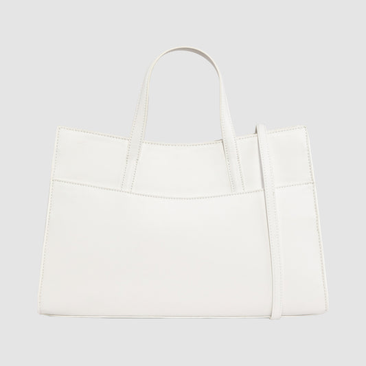 Timeless Medium Work Tote Bag Pure White