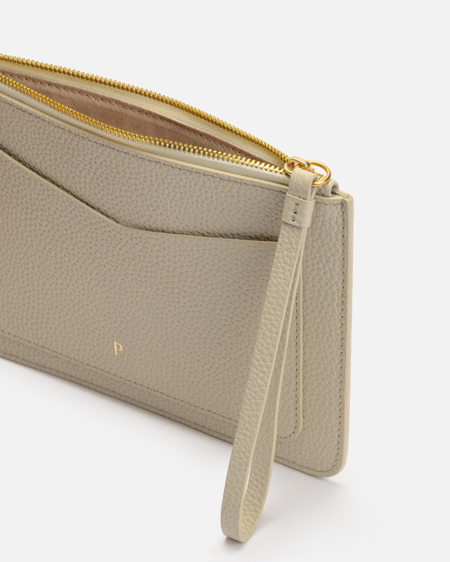 Piper Zip Pouch Ecru