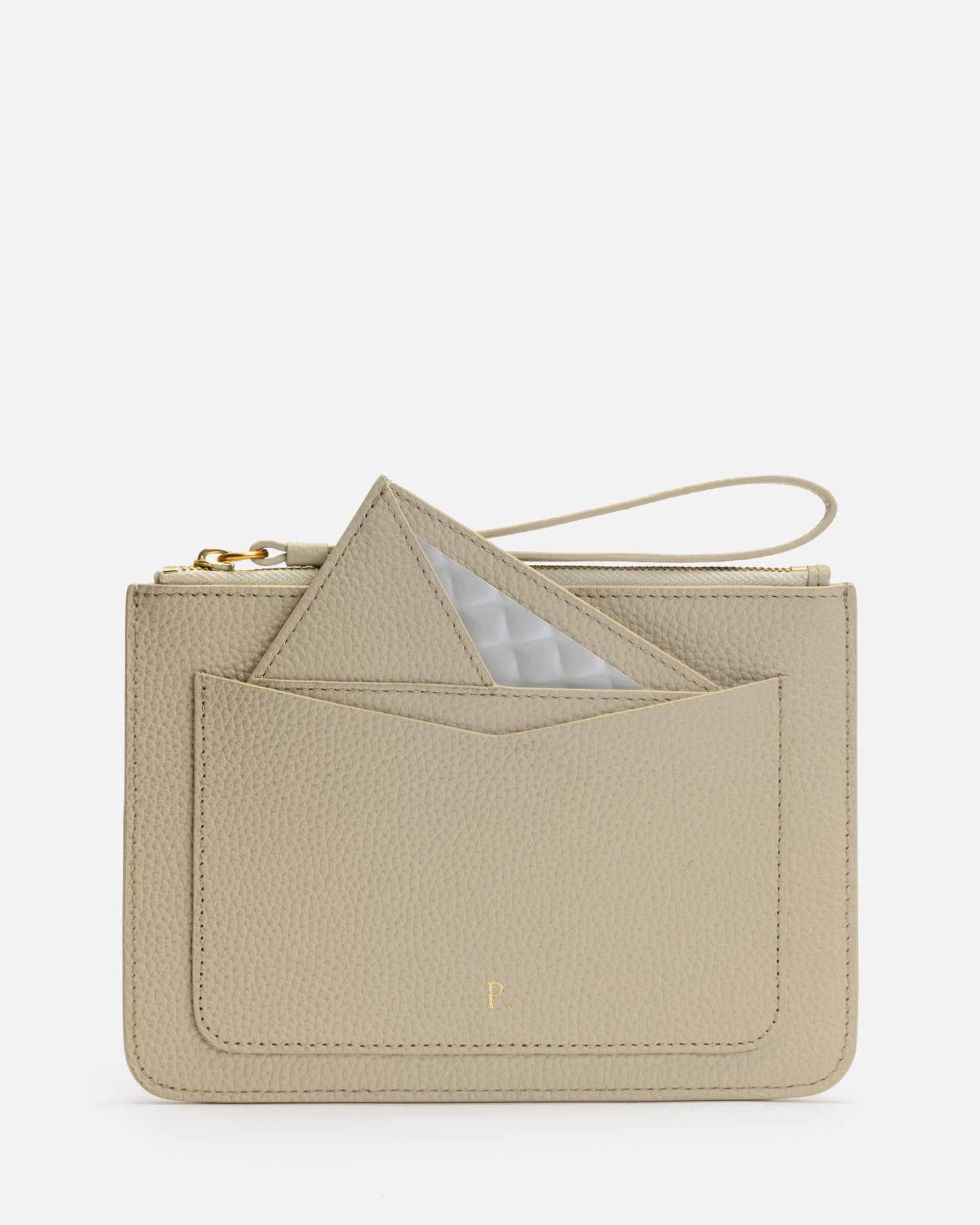 Piper Zip Pouch Ecru