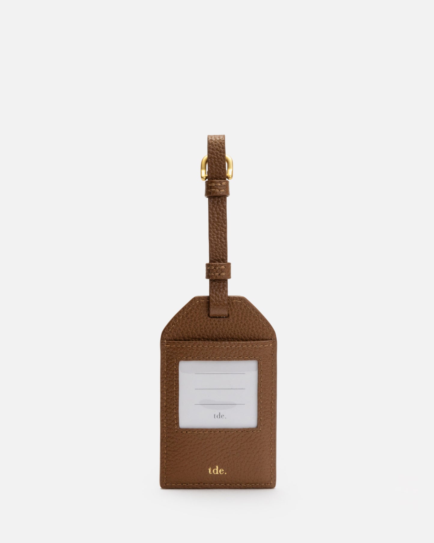 Piper Luggage Tag Dark Tan