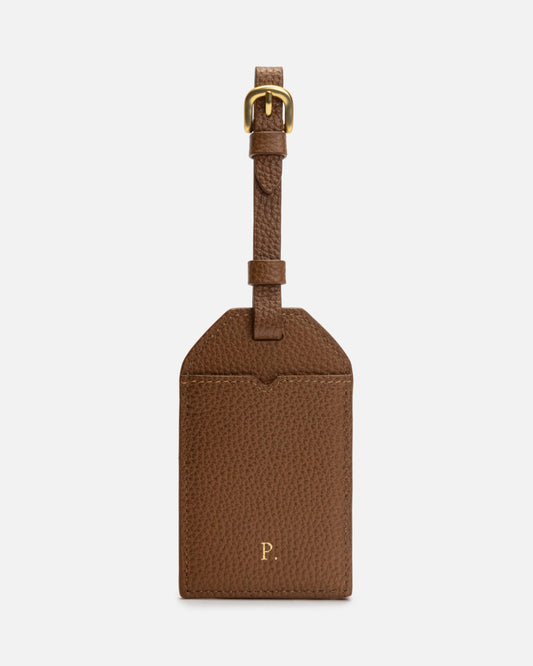 Piper Luggage Tag Dark Tan