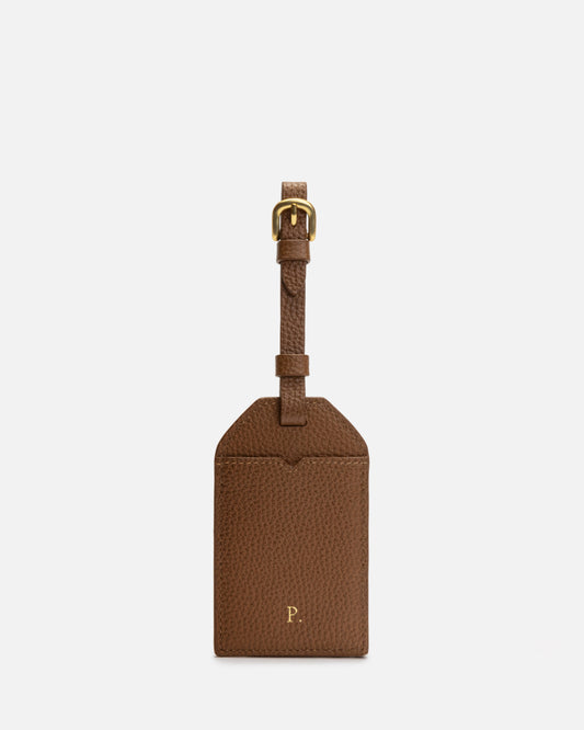 Piper Luggage Tag Dark Tan