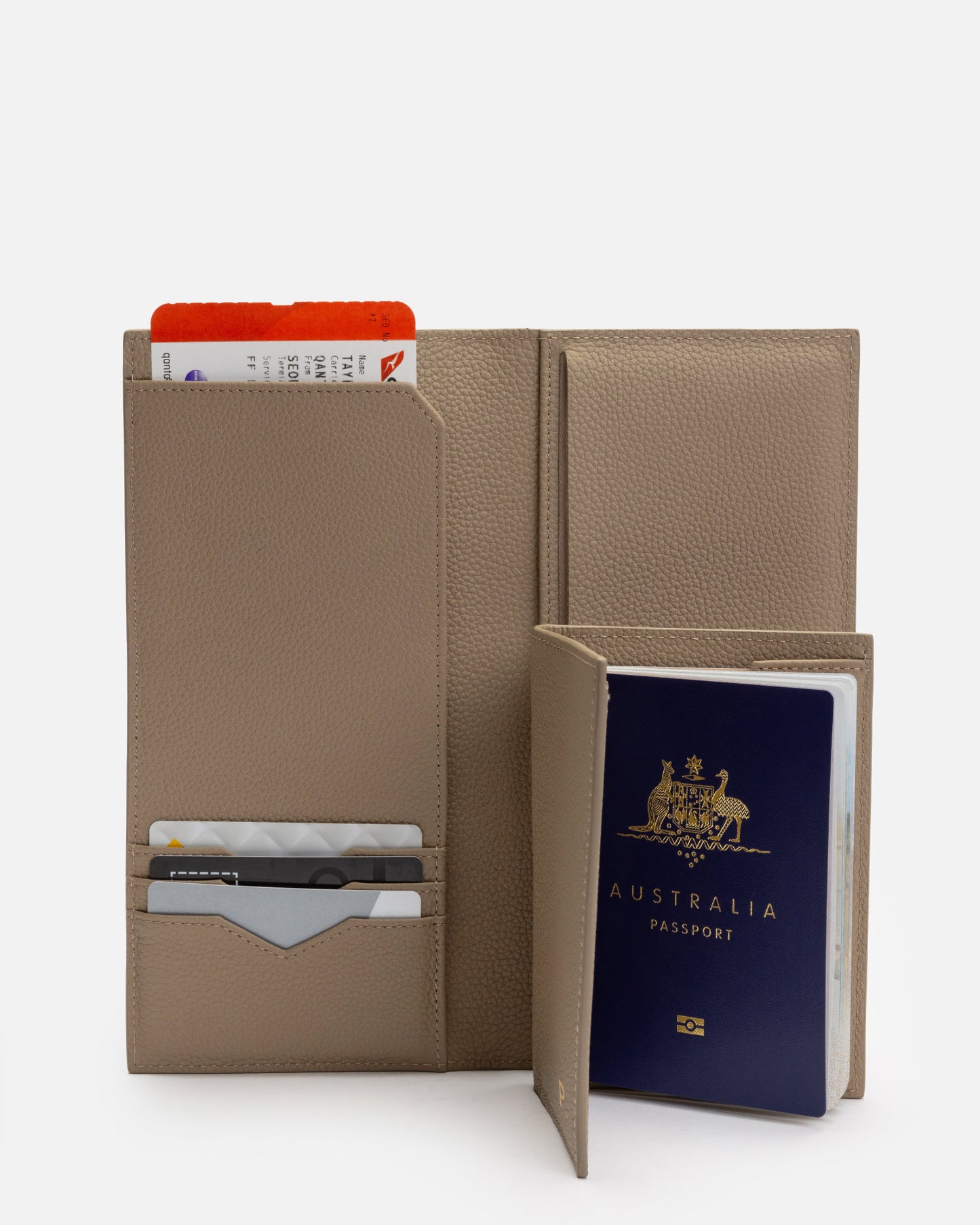 Piper Slim Travel Wallet Stone