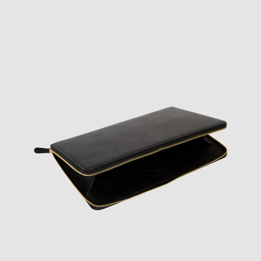 13 Inch Black Saffiano Leather Laptop Case