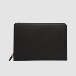 Denver Waxed Canvas 15 Inch Laptop Case | Green w/ Dark Briar Leather