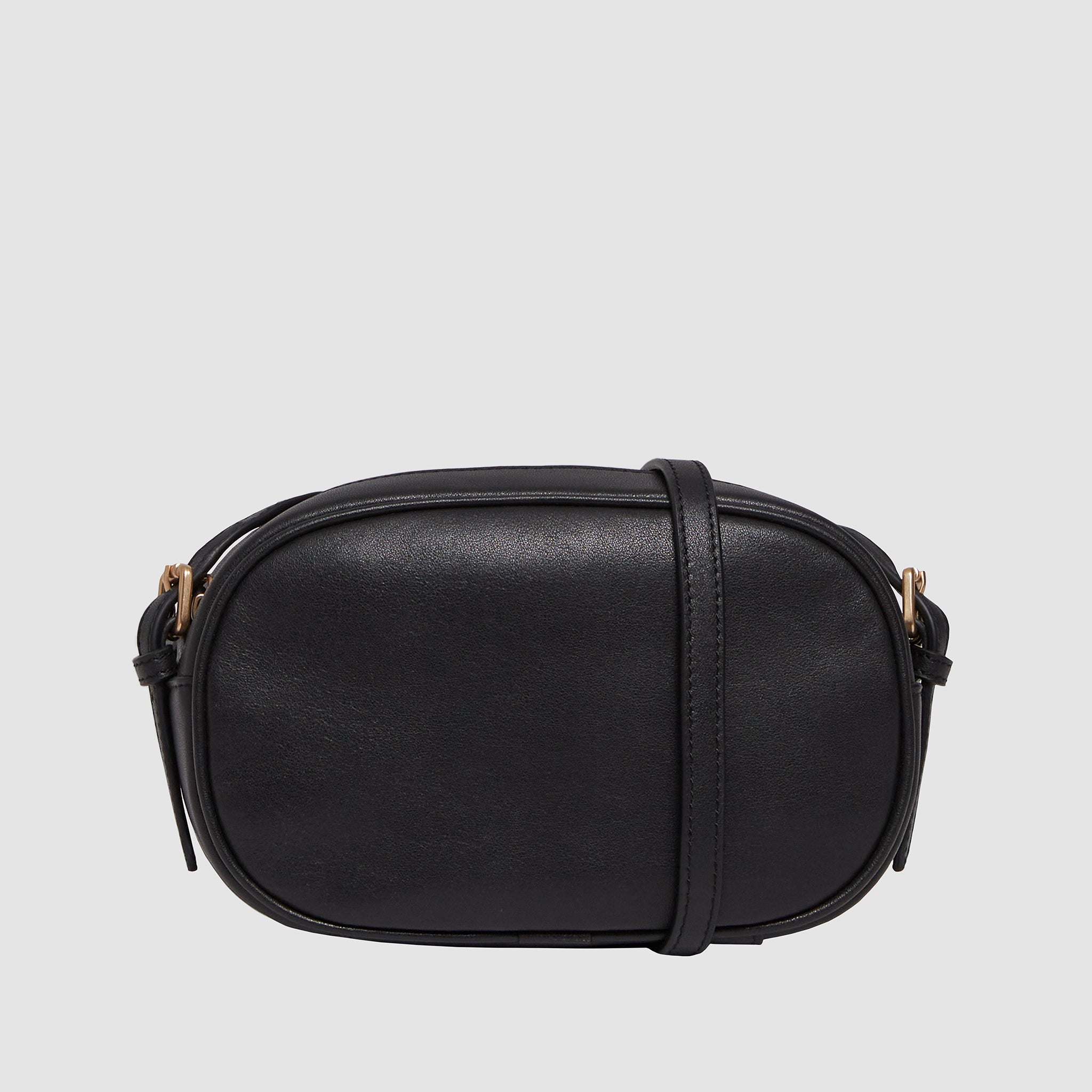 Personalised Isla Mini Crossbody Bag Nappa Leather Black with initials ...