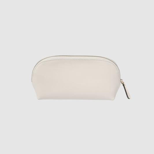 Cosmetic Case Cream Saffiano Leather