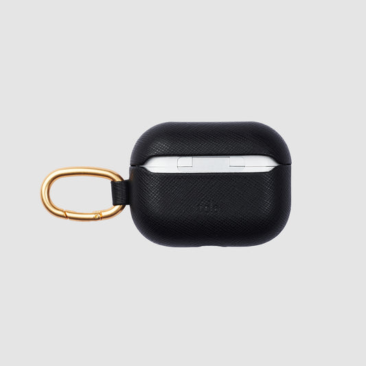 AirPods Pro 2nd Gen Saffiano Leather Case Black