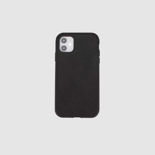 iPhone 11 Black Saffiano Leather Case_1