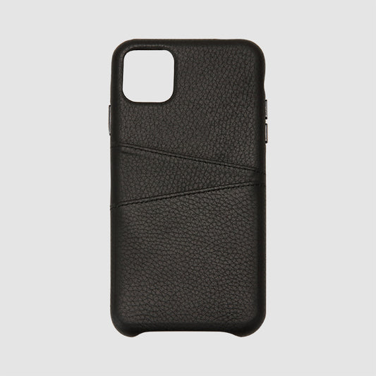 Black Pebbled Wrap iPhone 11 Case With Pocket_1