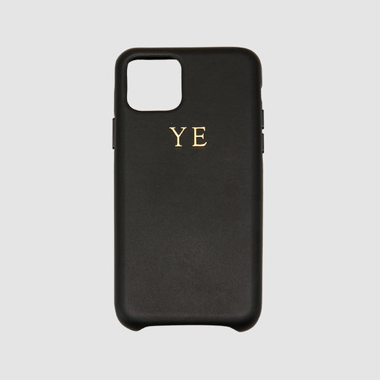 iPhone 11 Pro Black Smooth Leather Wrap Case_2