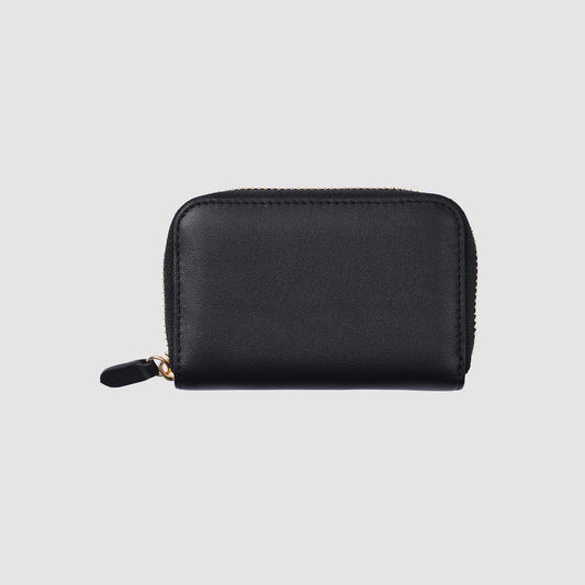 Crescent Small Zip Wallet Nappa Leather Black