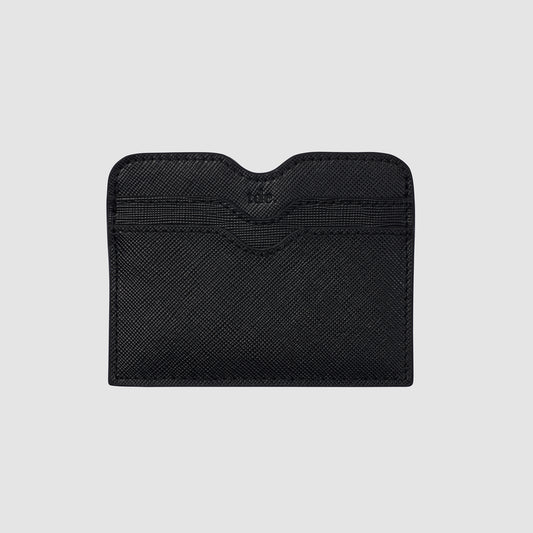 Double Cardholder Black Saffiano Leather