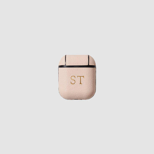 AirPods Pale Pink Pebbled Leather Case_2